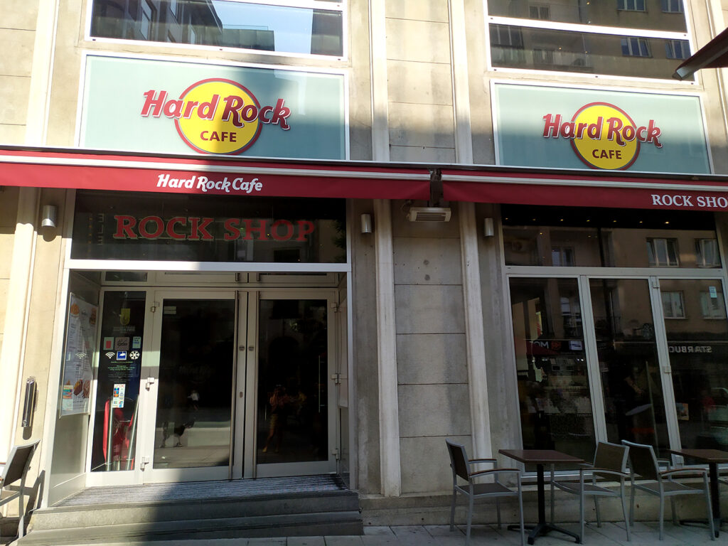 bezlepkový burger Viedeň Hard Rock Café